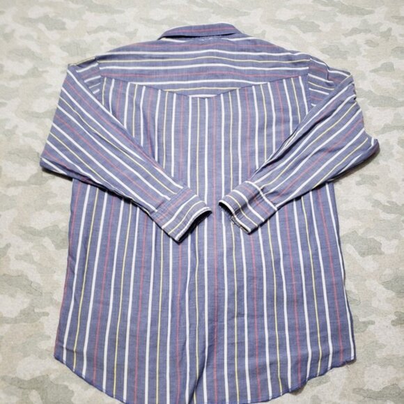 Wrangler Shirt Mens XL Blue Pockets Pearl Snap Long Sleeve Rodeo Cowboy Western - Picture 14 of 16